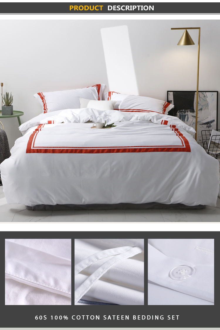 350tc Satin Stitch Bedding Set