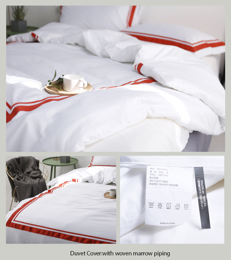 350tc Satin Stitch Bedding Set
