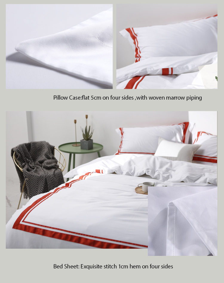 350tc Satin Stitch Bedding Set