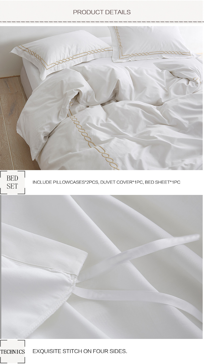 Embroidered Hotel Bedding Set