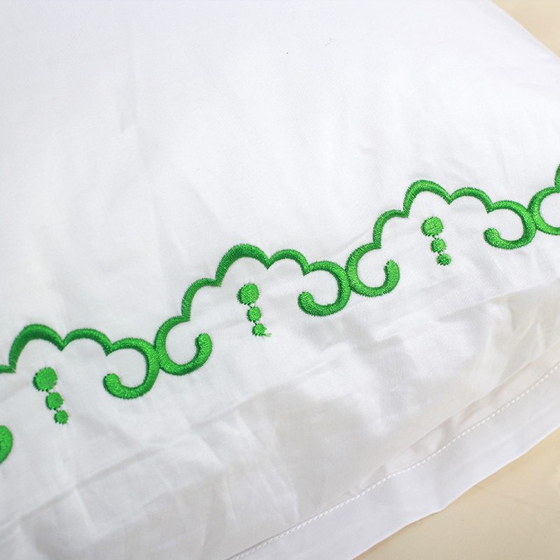 Embroidered pillowcase