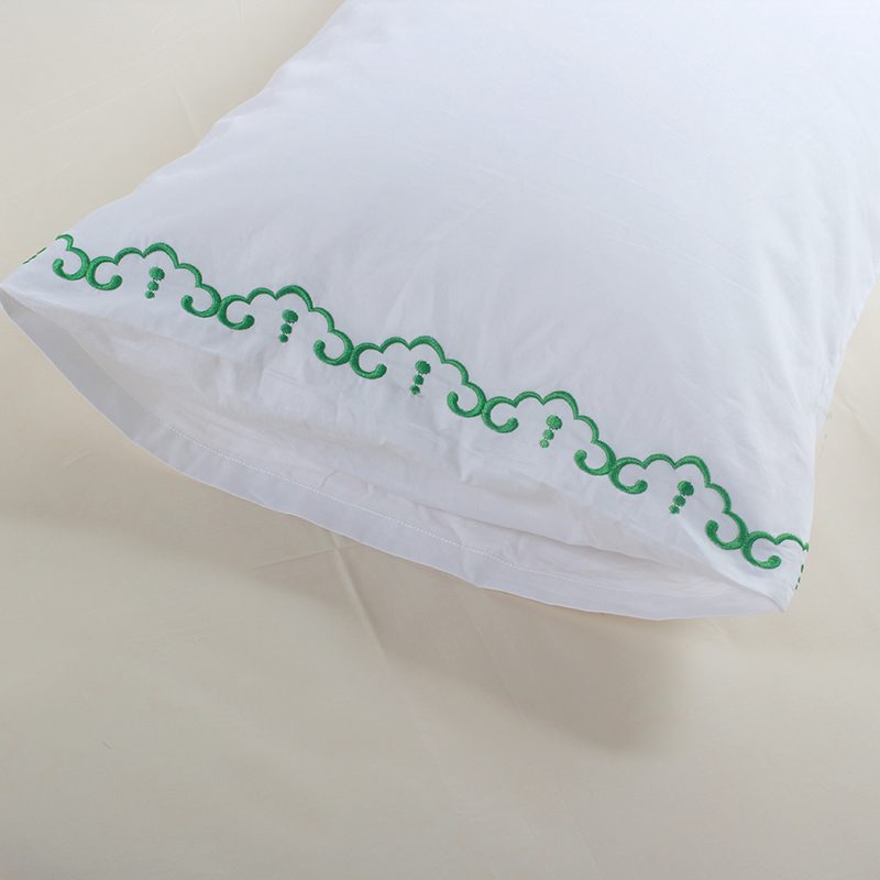 Embroidered pillowcase