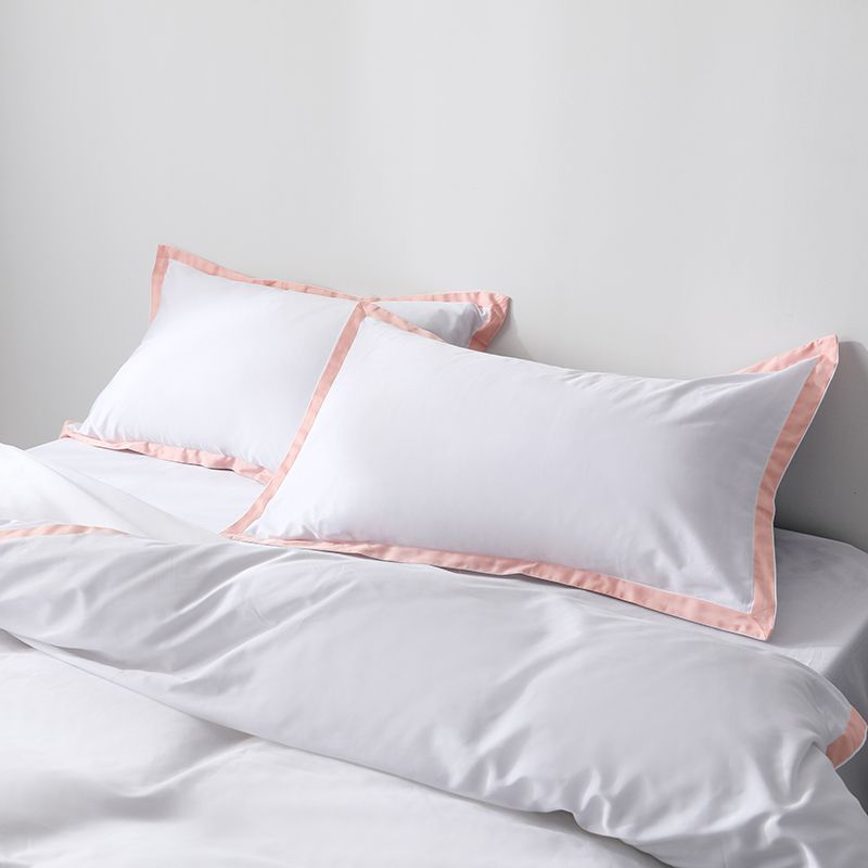 Pink border pillow case