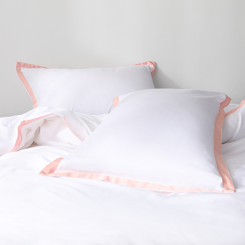 Pink border pillow case