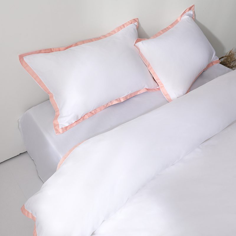 Pink border pillow case