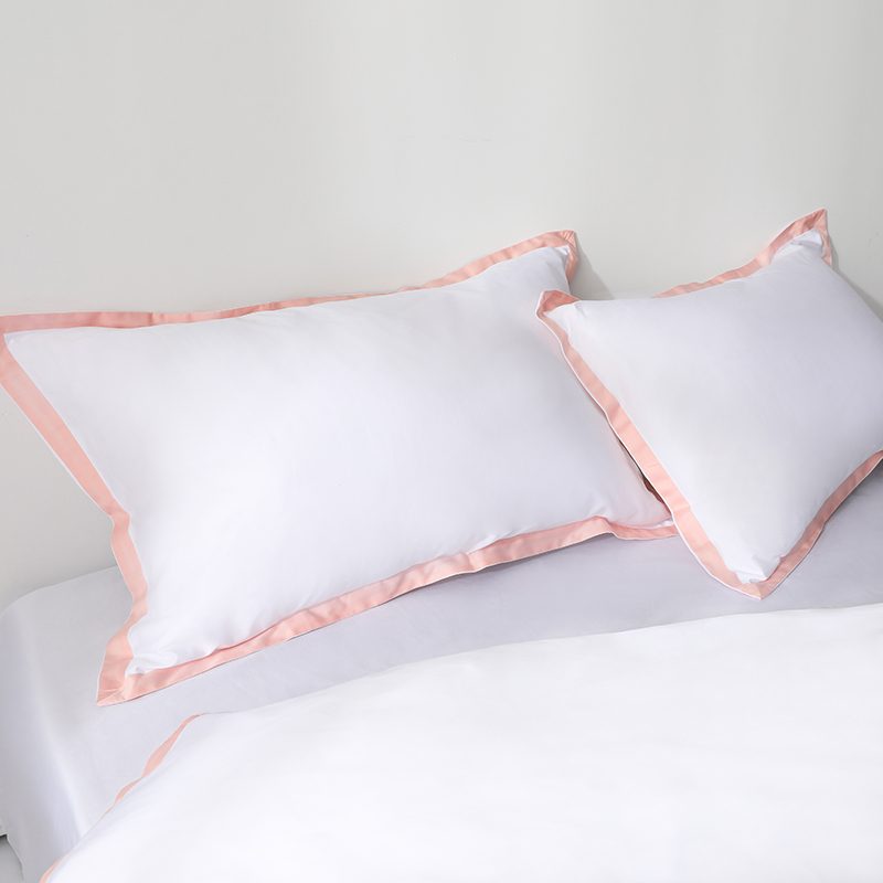 Pink border pillow case